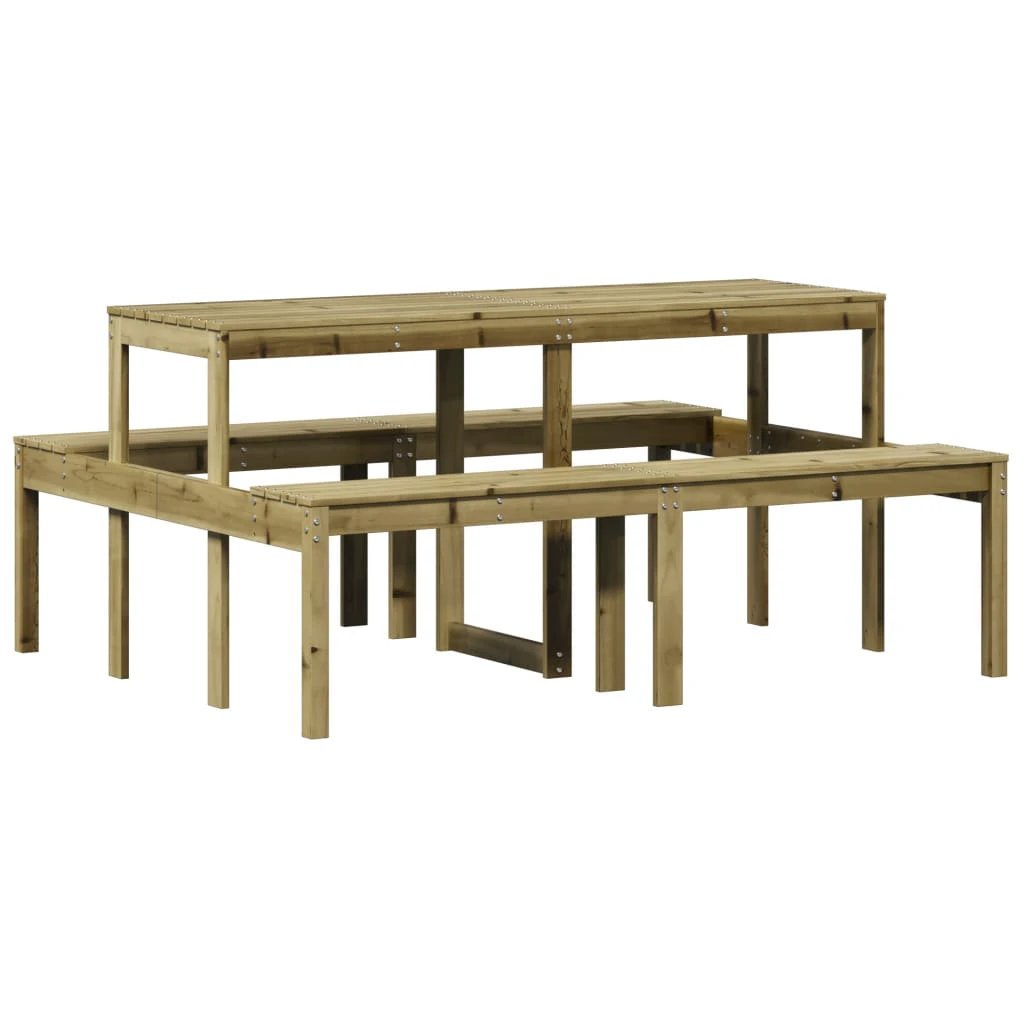 vidaXL vidaXL Picnic Table Wax Brown 110x134x75 cm Solid Wood Pine - Picnic Tables
