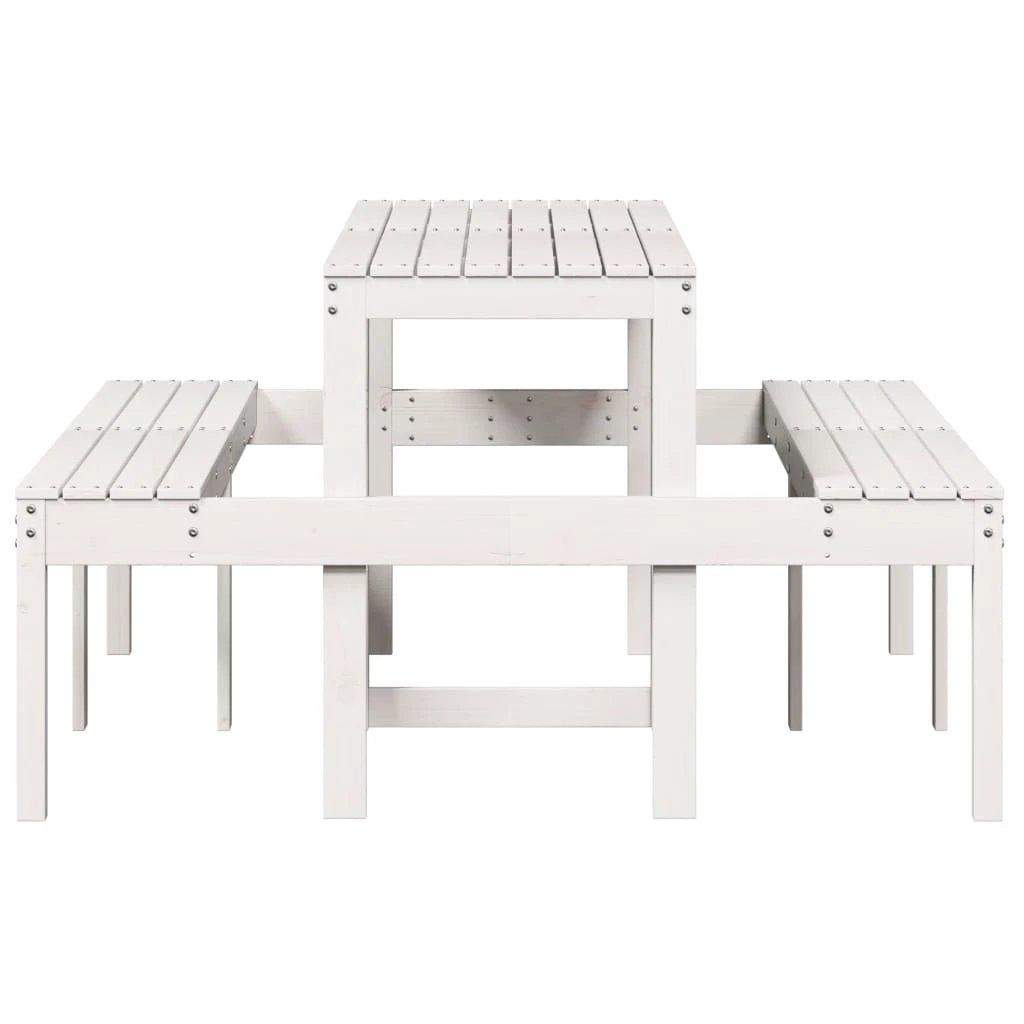 vidaXL Picnic Table Wax Brown 110x134x75 cm Solid Wood Pine by vidaXL
