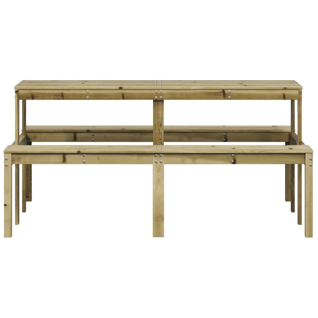 vidaXL vidaXL Picnic Table Wax Brown 110x134x75 cm Solid Wood Pine - Picnic Tables
