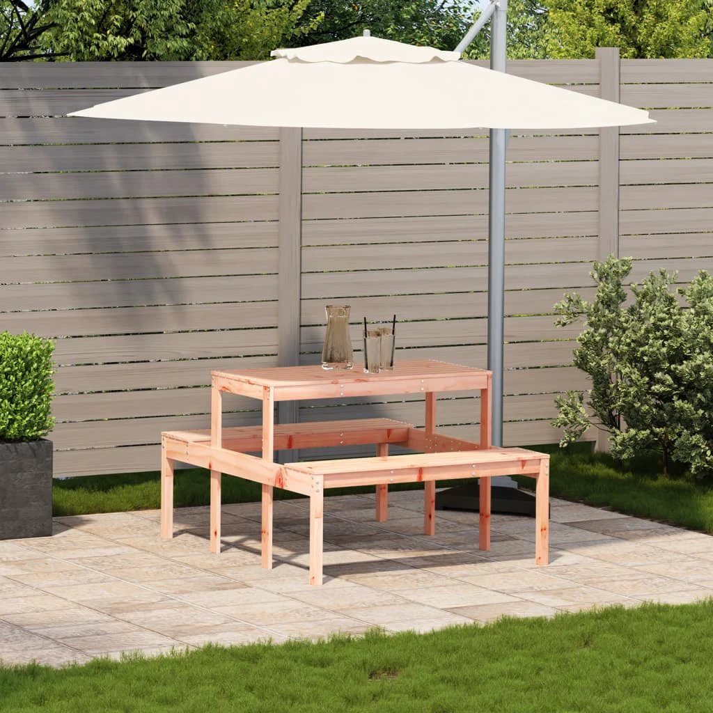 vidaXL vidaXL Picnic Table Wax Brown 110x134x75 cm Solid Wood Pine - Picnic Tables