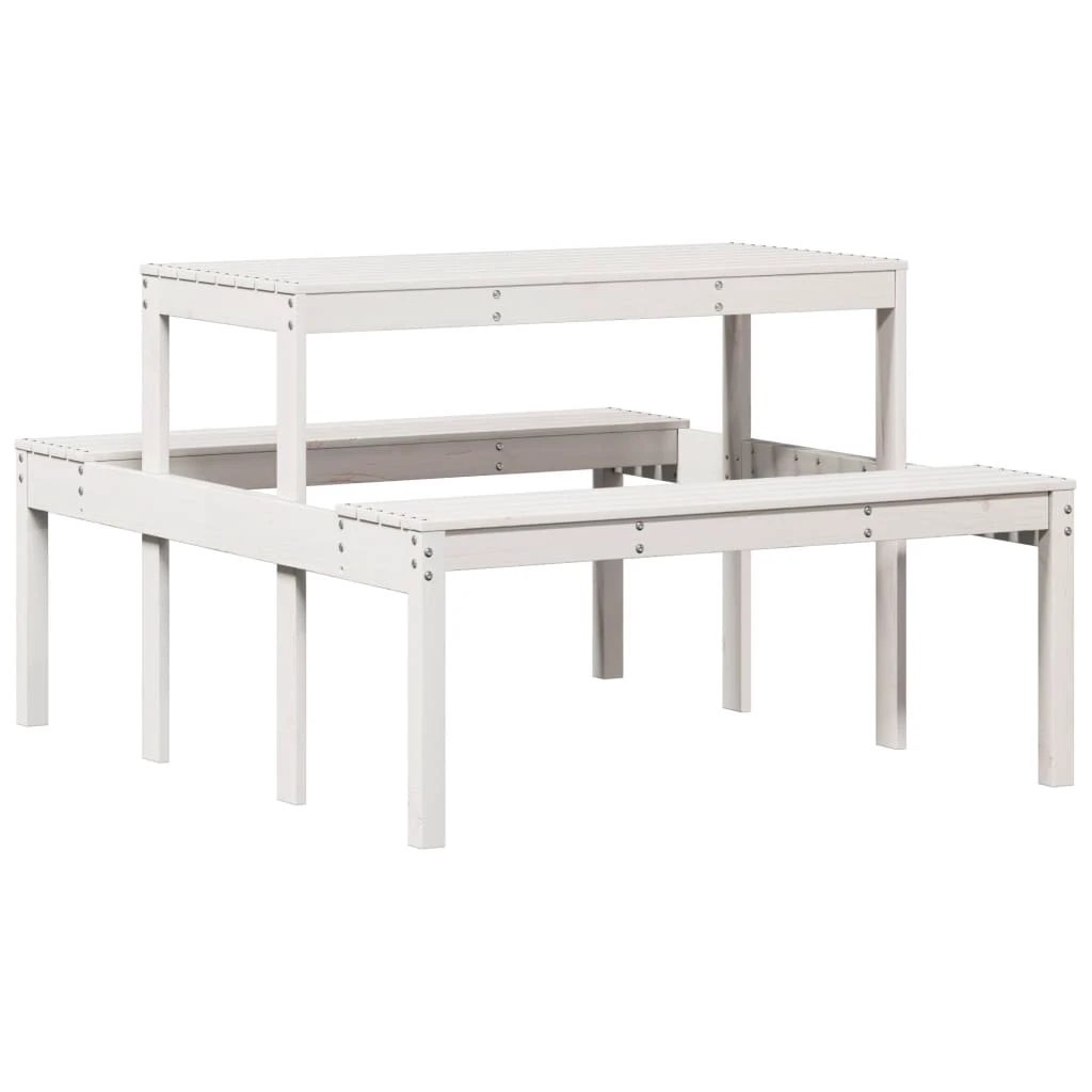 vidaXL vidaXL Picnic Table Wax Brown 110x134x75 cm Solid Wood Pine - Picnic Tables