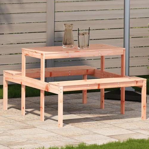 vidaXL Picnic Table Wax Brown 110x134x75 cm Solid Wood Pine by vidaXL