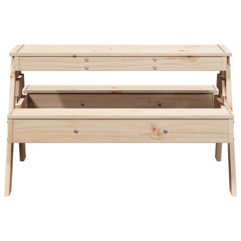 vidaXL Picnic Table for Kids Wax Brown 88x97x52 cm Solid Wood Pine by vidaXL