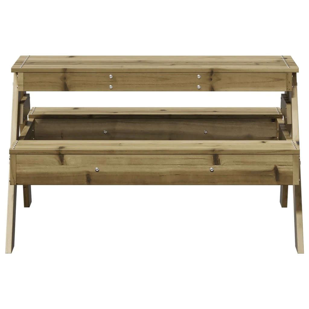vidaXL Picnic Table for Kids Wax Brown 88x97x52 cm Solid Wood Pine by vidaXL