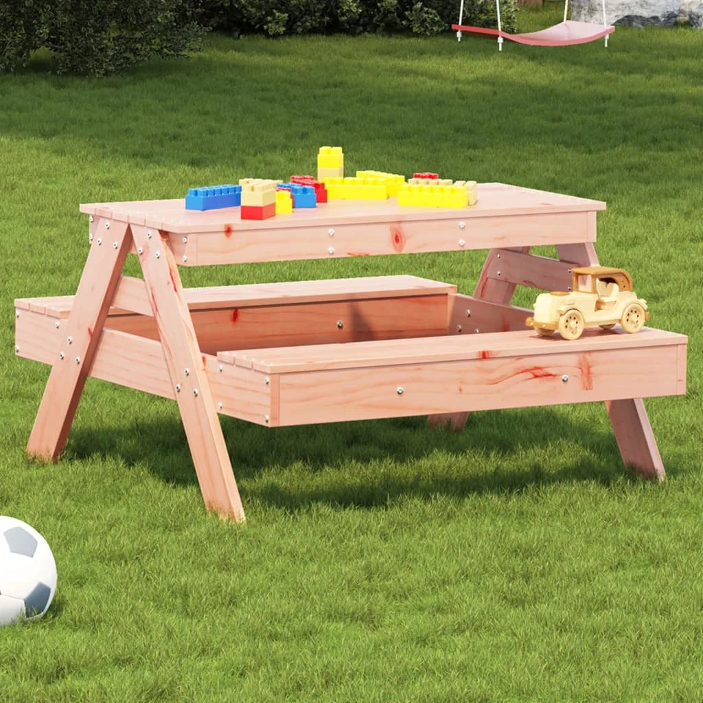 vidaXL Picnic Table for Kids Wax Brown 88x97x52 cm Solid Wood Pine - Picnic Tables