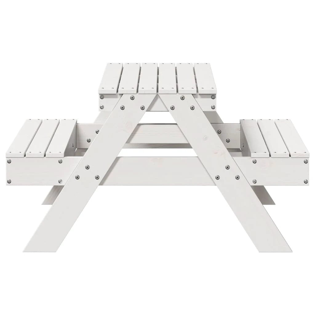 vidaXL Picnic Table for Kids Wax Brown 88x97x52 cm Solid Wood Pine - Picnic Tables