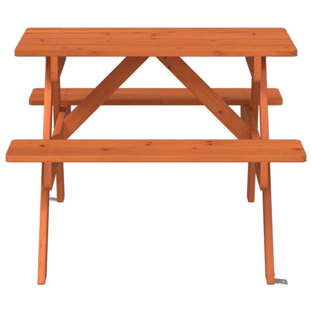 vidaXL Kids' Picnic Table with Benches and Parasol Multicolour Wood by vidaXL