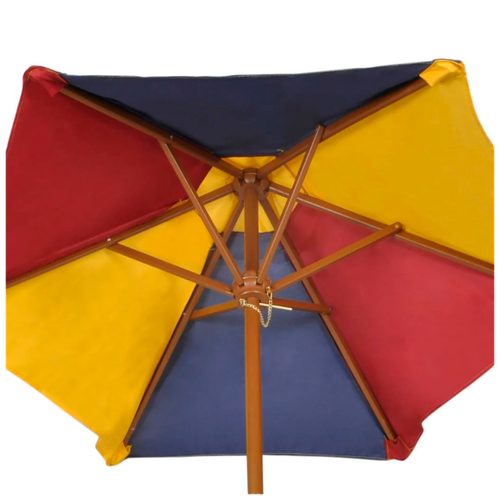 vidaXL Kids' Picnic Table with Benches and Parasol Multicolour Wood by vidaXL