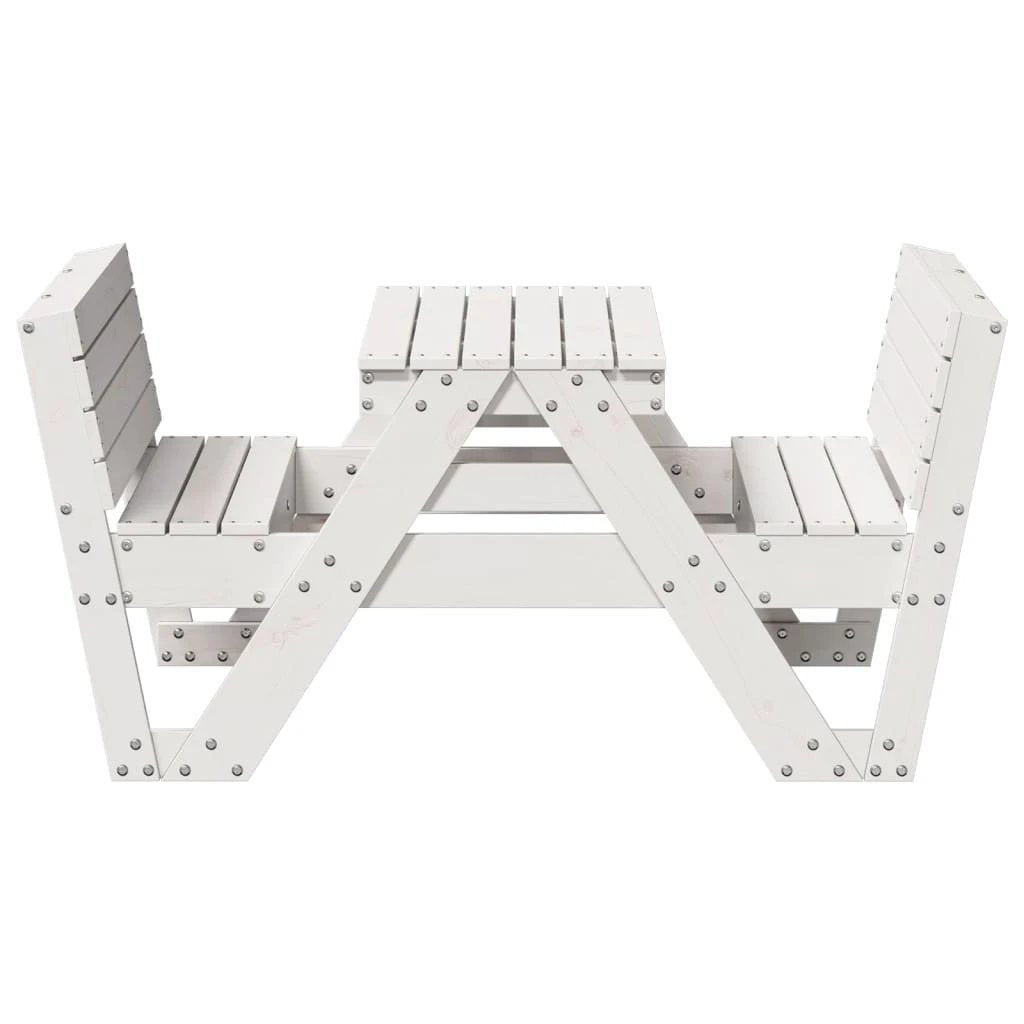 vidaXL Picnic Table for Kids Wax Brown 88x122x58 cm Solid Wood Pine by vidaXL