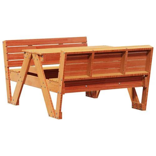 vidaXL Picnic Table for Kids Wax Brown 88x122x58 cm Solid Wood Pine - Picnic Tables