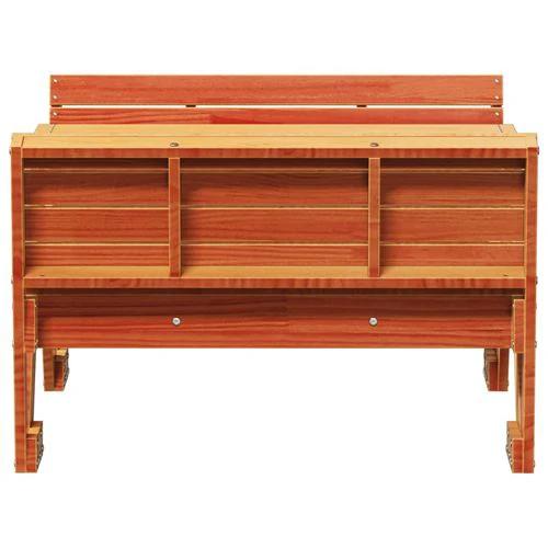 vidaXL Picnic Table for Kids Wax Brown 88x122x58 cm Solid Wood Pine - Picnic Tables