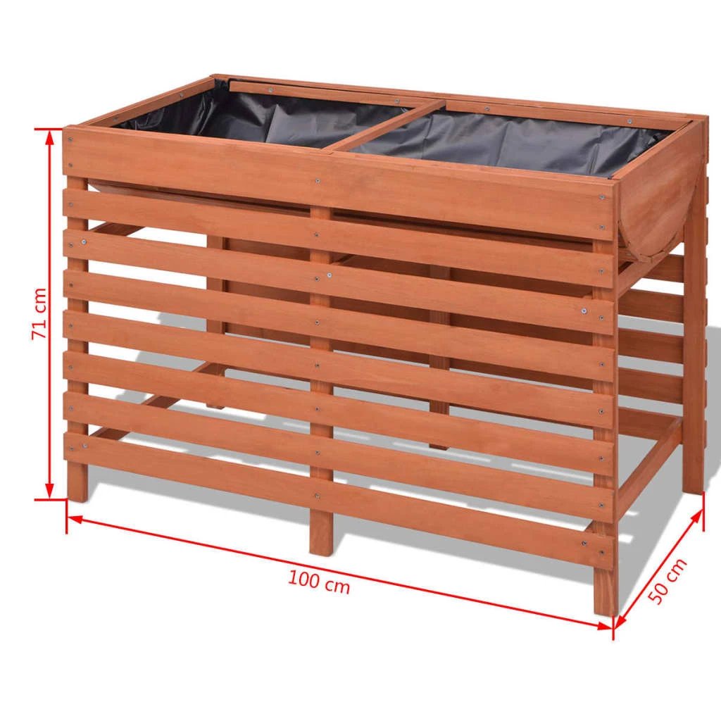 vidaXL vidaXL Planter 38x36x60 cm Wood - Planters