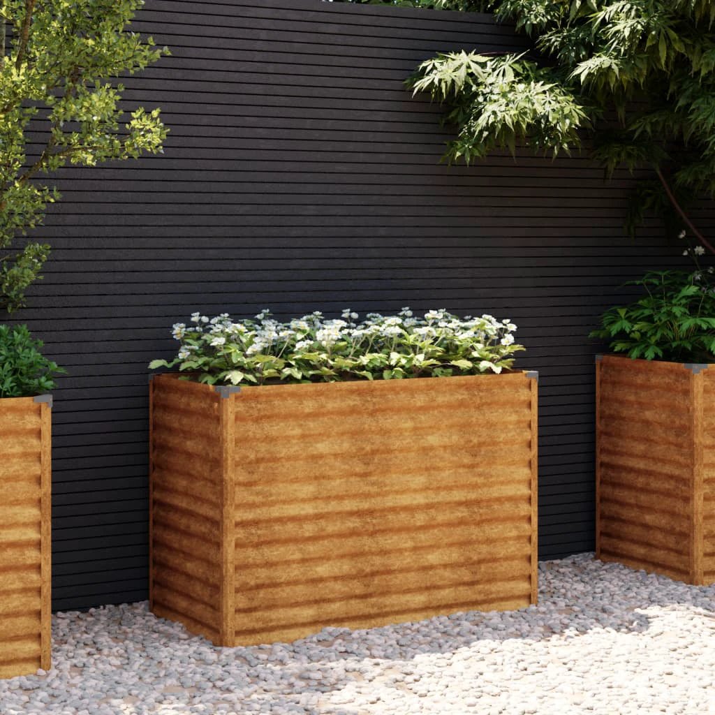 vidaXL vidaXL Garden Raised Bed 100x50x36 cm Corten Steel - Raised Beds