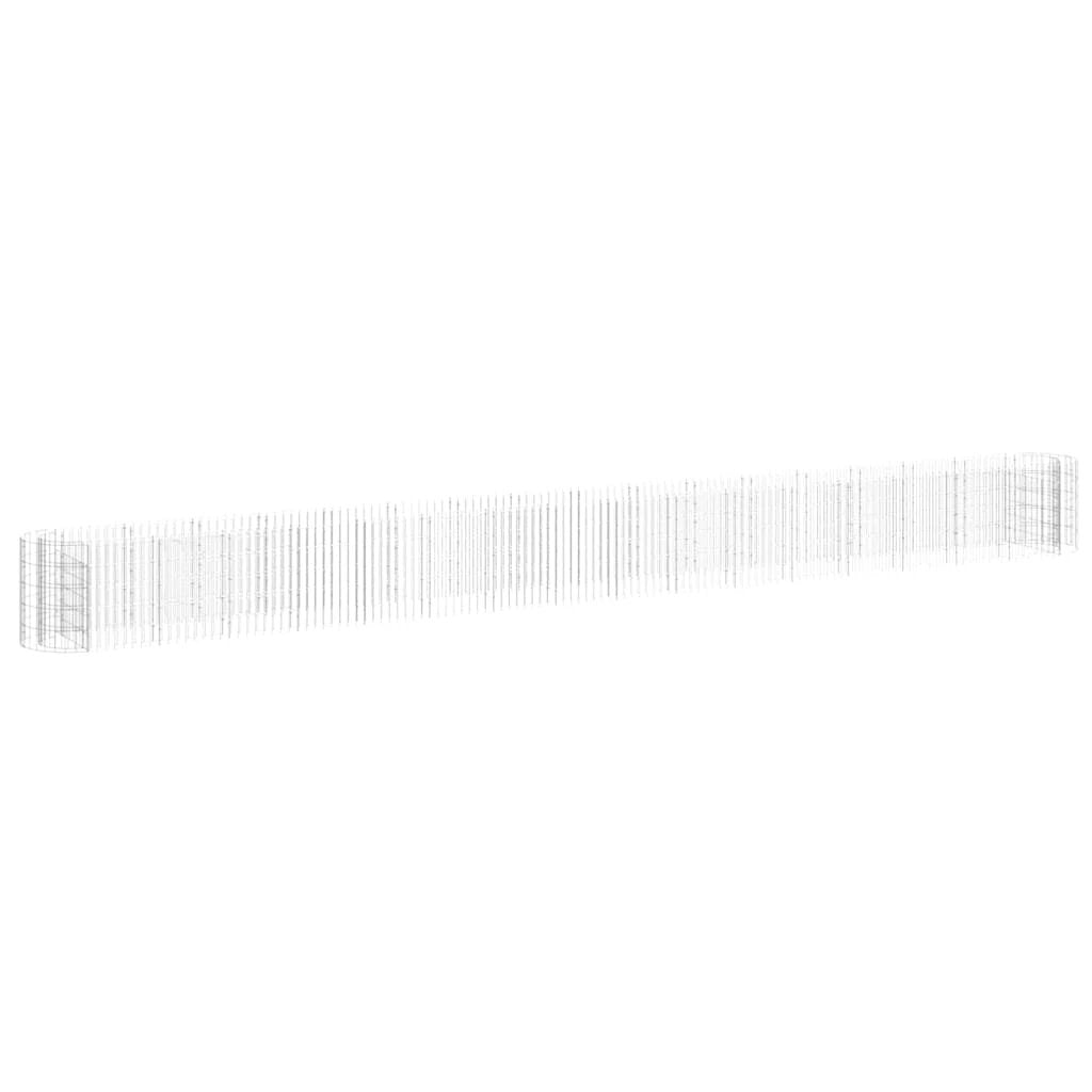vidaXL vidaXL Gabion Raised Bed Galvanised Iron 120x50x50 cm - Raised Beds
