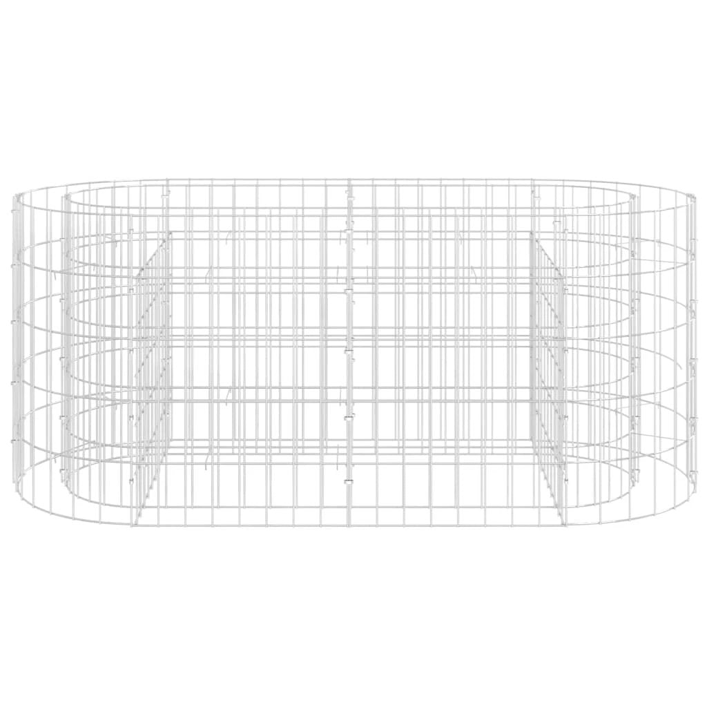 vidaXL vidaXL Gabion Raised Bed Galvanised Iron 120x50x50 cm - Raised Beds