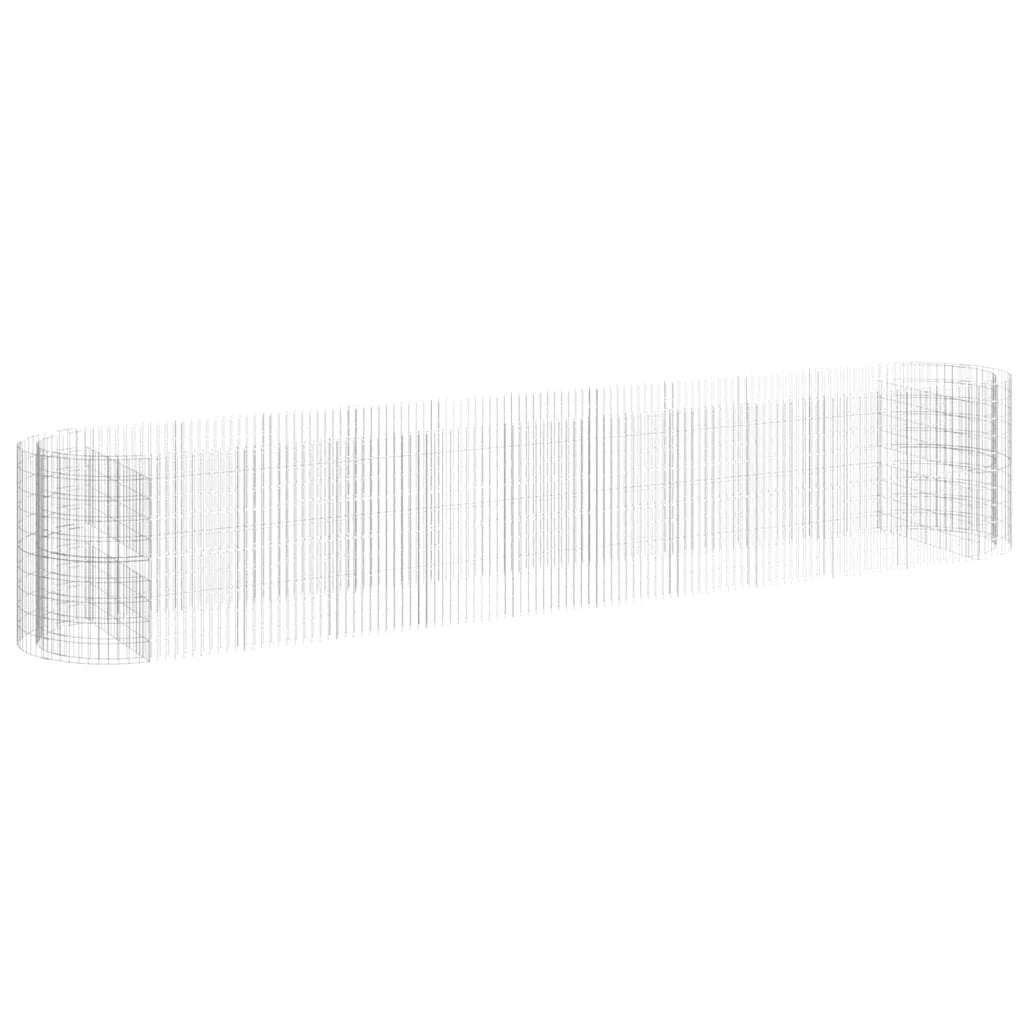 vidaXL Gabion Raised Bed Galvanised Iron 120x50x50 cm by vidaXL