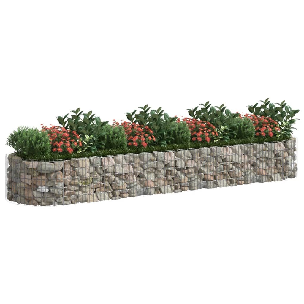vidaXL vidaXL Gabion Raised Bed Galvanised Iron 120x50x50 cm - Raised Beds
