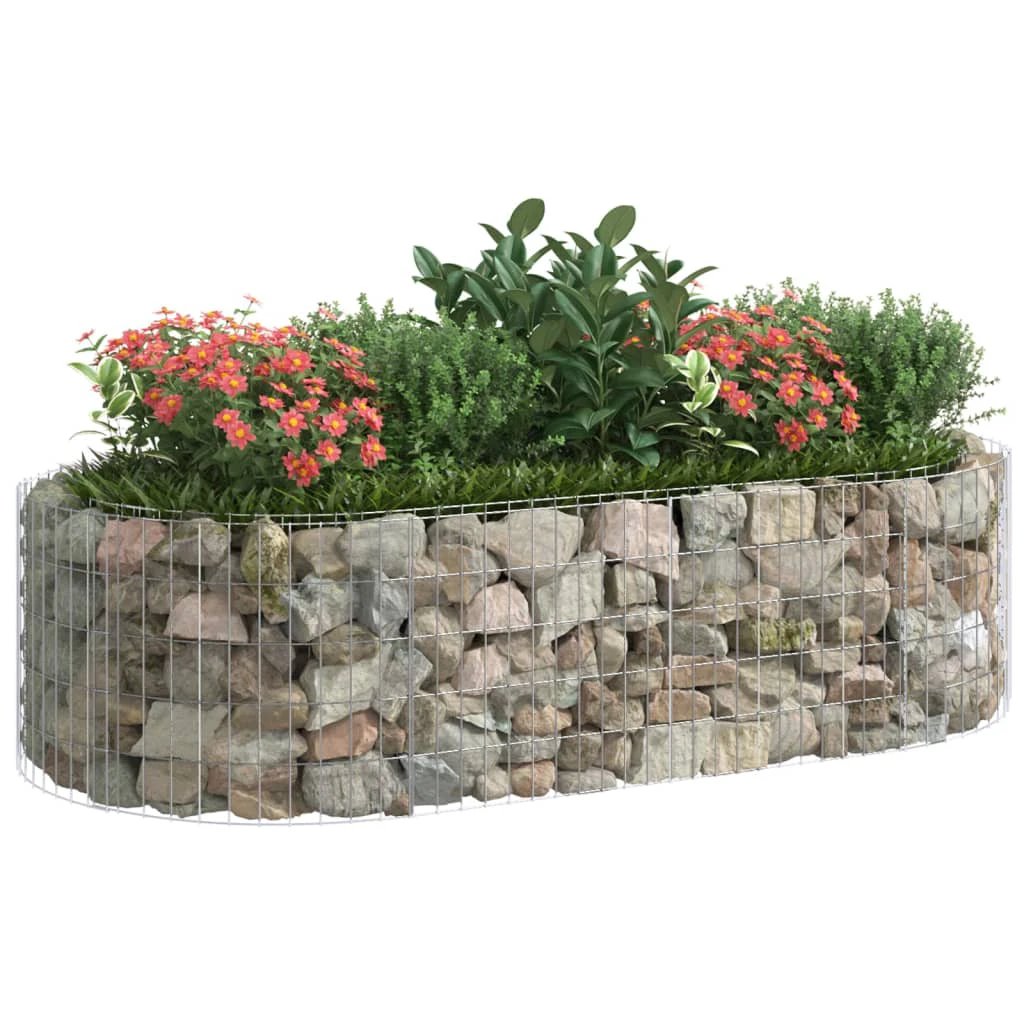 vidaXL vidaXL Gabion Raised Bed Galvanised Iron 120x50x50 cm - Raised Beds