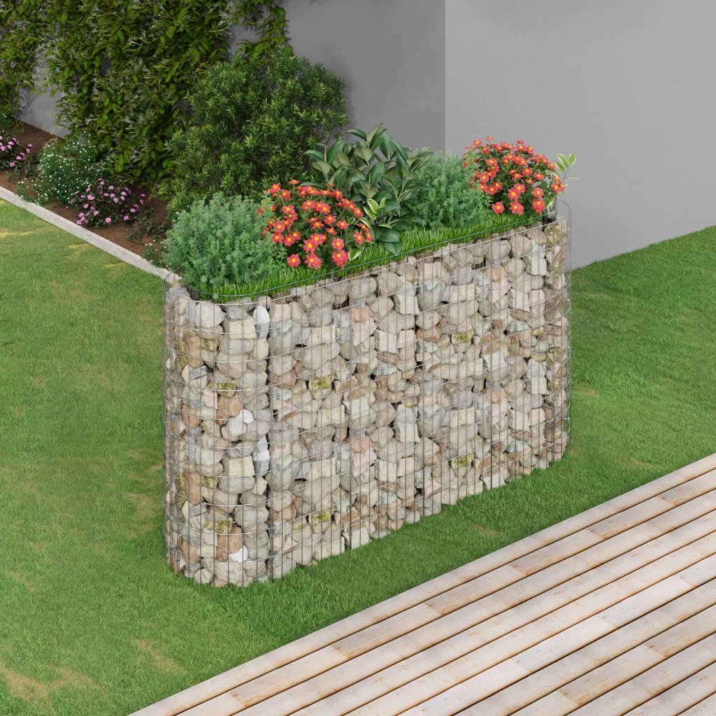 vidaXL vidaXL Gabion Raised Bed Galvanised Iron 120x50x50 cm - Raised Beds