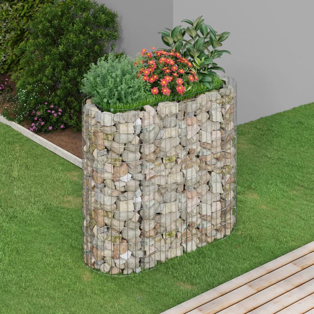 vidaXL vidaXL Gabion Raised Bed Galvanised Iron 120x50x50 cm - Raised Beds