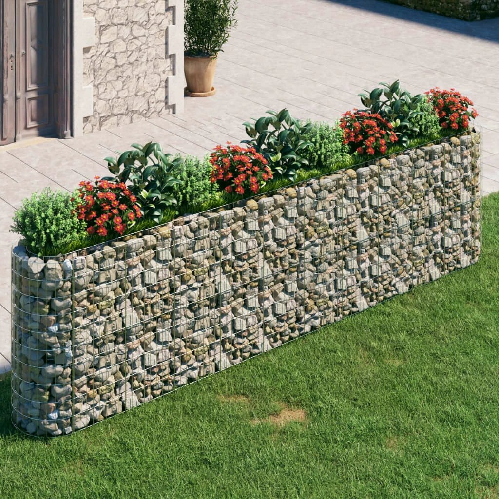 vidaXL vidaXL Gabion Raised Bed Galvanised Iron 120x50x50 cm - Raised Beds
