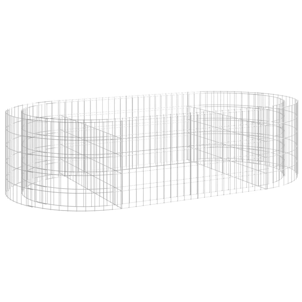 vidaXL vidaXL Gabion Raised Bed Galvanised Iron 120x50x50 cm - Raised Beds