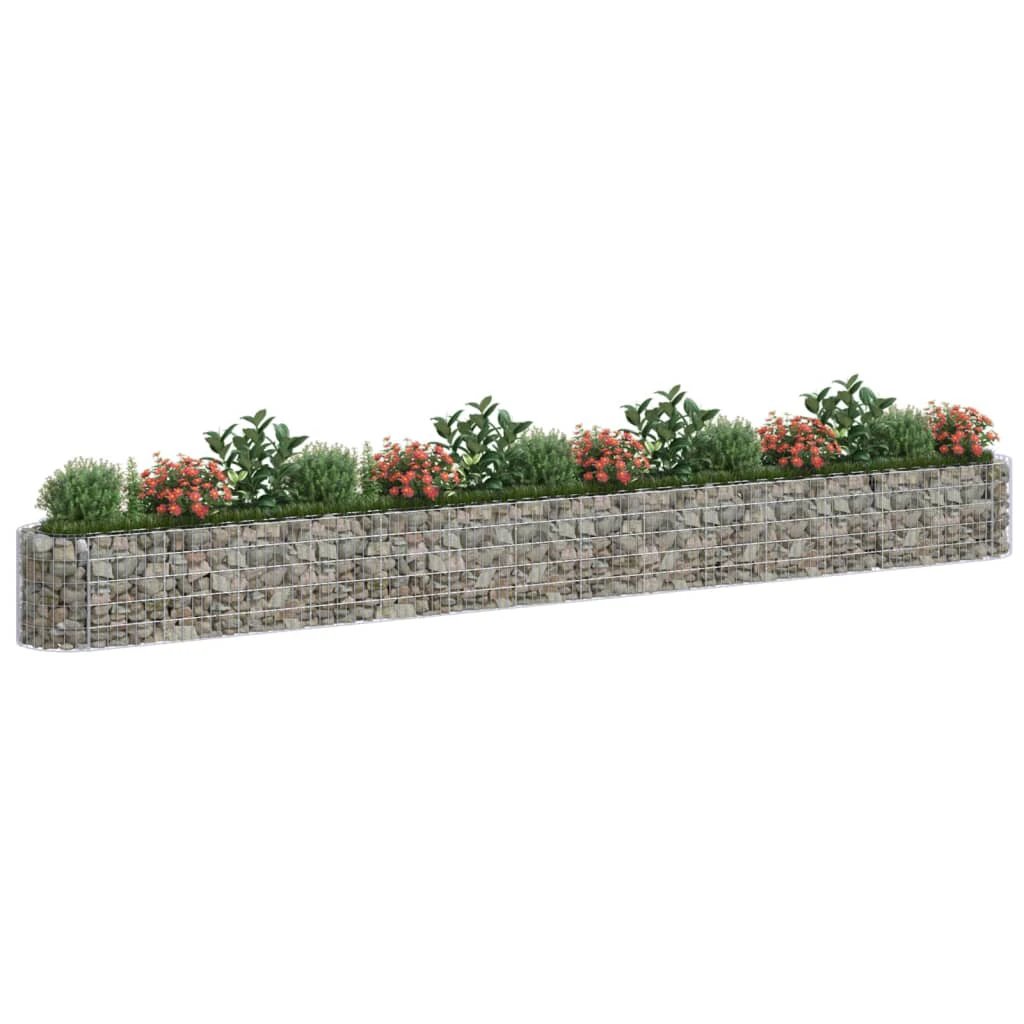 vidaXL vidaXL Gabion Raised Bed Galvanised Iron 120x50x50 cm - Raised Beds
