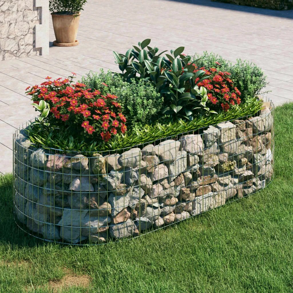 vidaXL vidaXL Gabion Raised Bed Galvanised Iron 120x50x50 cm - Raised Beds