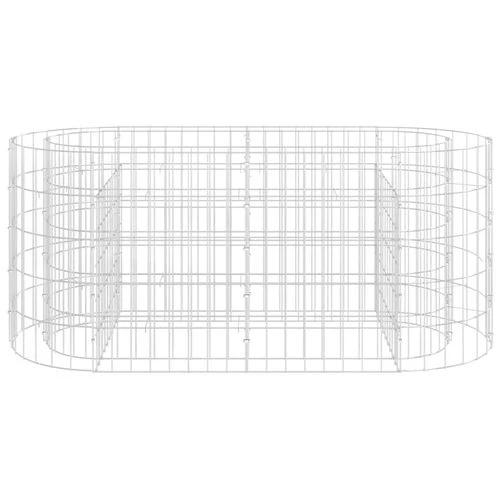 vidaXL vidaXL Gabion Raised Bed Galvanised Iron 120x50x50 cm - Raised Beds