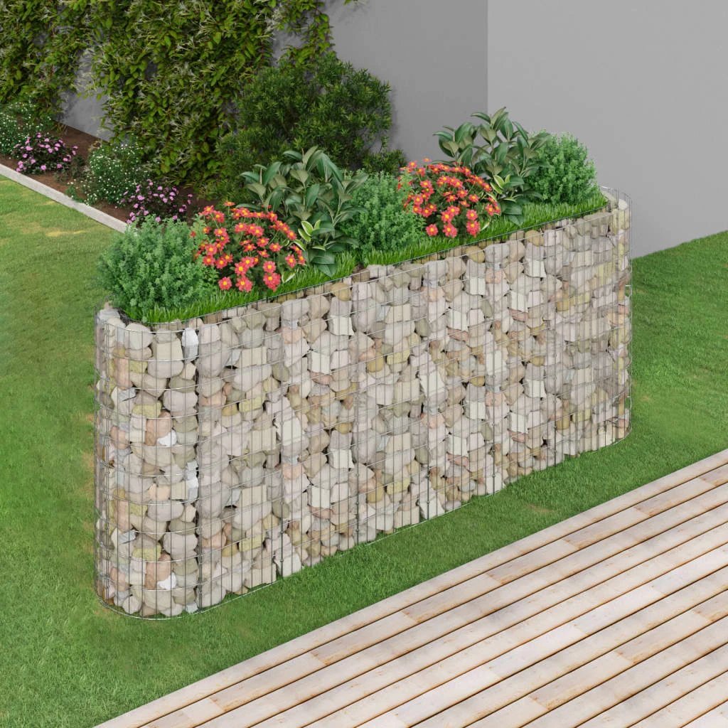 vidaXL vidaXL Gabion Raised Bed Galvanised Iron 120x50x50 cm - Raised Beds