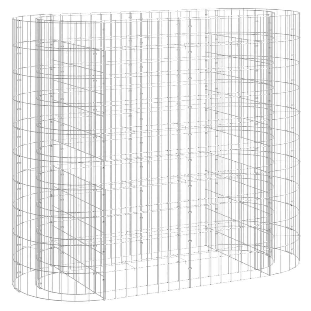vidaXL vidaXL Gabion Raised Bed Galvanised Iron 120x50x50 cm - Raised Beds