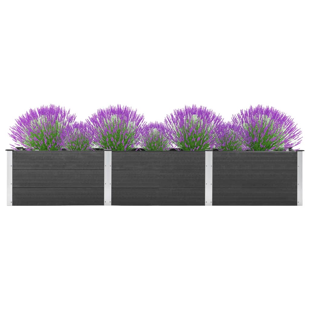 vidaXL vidaXL Garden Raised Bed 200x50x54 cm WPC Grey - Raised Beds