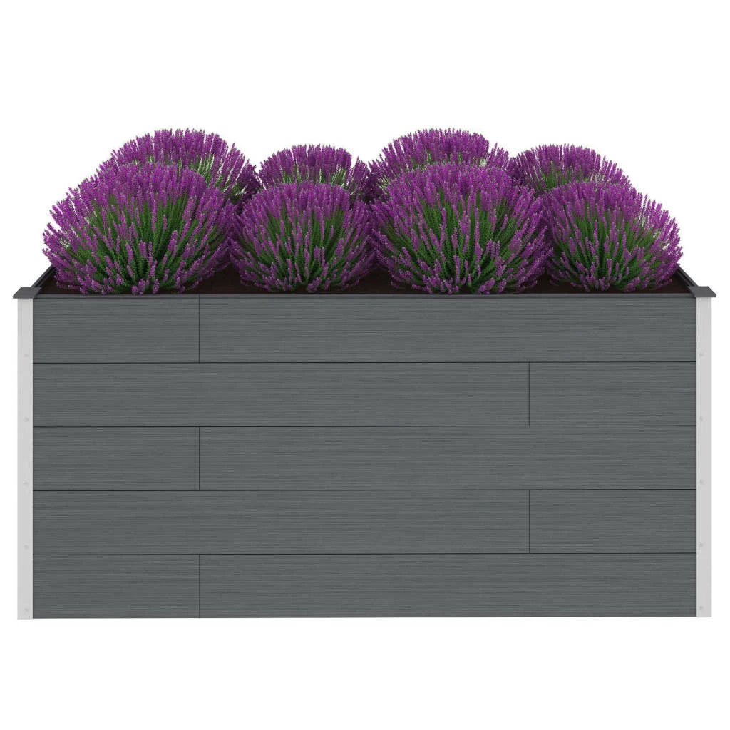 vidaXL vidaXL Garden Raised Bed 250x50x54 cm WPC Grey - Uncategorized Raised Beds
