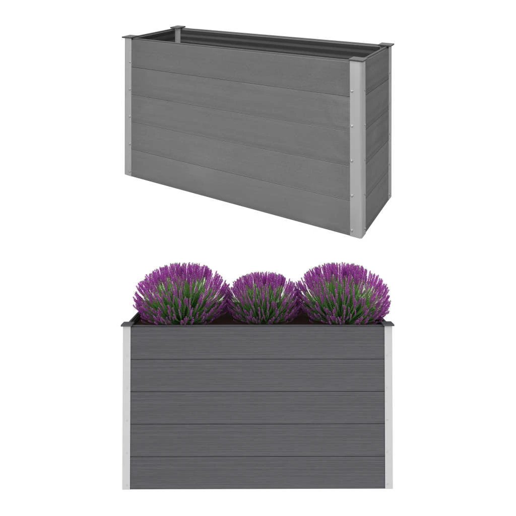vidaXL vidaXL Garden Raised Bed 250x50x54 cm WPC Grey - Uncategorized Raised Beds
