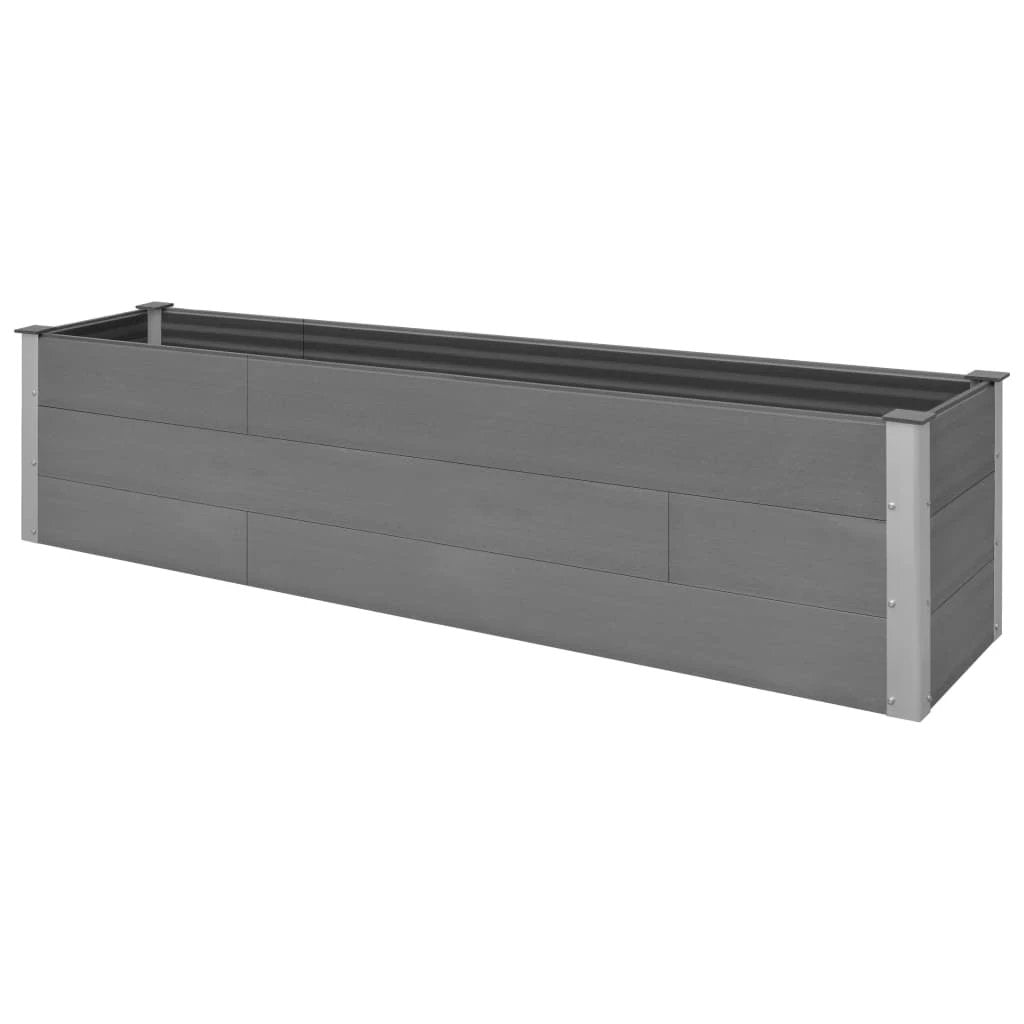 vidaXL vidaXL Garden Raised Bed 250x50x54 cm WPC Grey - Uncategorized Raised Beds