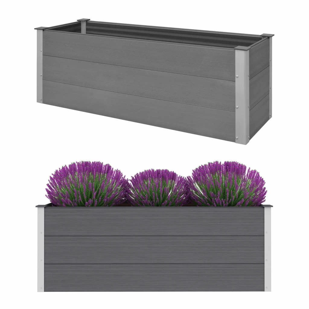 vidaXL Garden Raised Bed 250x50x54 cm WPC Grey by vidaXL