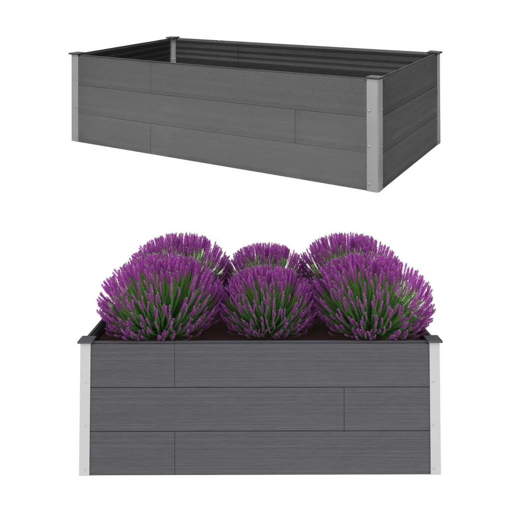 vidaXL vidaXL Garden Raised Bed 250x50x54 cm WPC Grey - Uncategorized Raised Beds