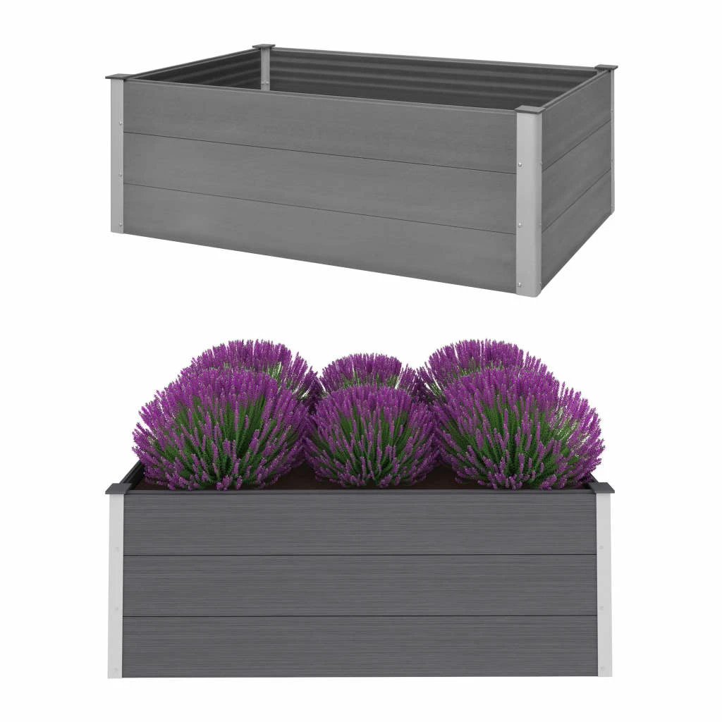 vidaXL Garden Raised Bed 250x50x54 cm WPC Grey by vidaXL