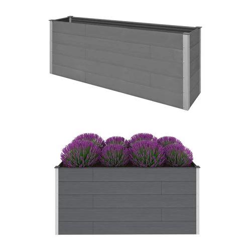 vidaXL vidaXL Garden Raised Bed 250x50x54 cm WPC Grey - Uncategorized Raised Beds