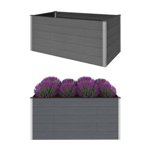 vidaXL vidaXL Garden Raised Bed 250x50x54 cm WPC Grey - Uncategorized Raised Beds