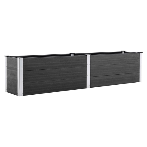 vidaXL vidaXL Garden Raised Bed 250x50x54 cm WPC Grey - Uncategorized Raised Beds
