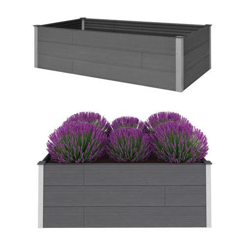 vidaXL Garden Raised Bed 250x50x54 cm WPC Grey by vidaXL