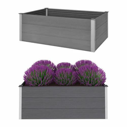 vidaXL Garden Raised Bed 250x50x54 cm WPC Grey by vidaXL