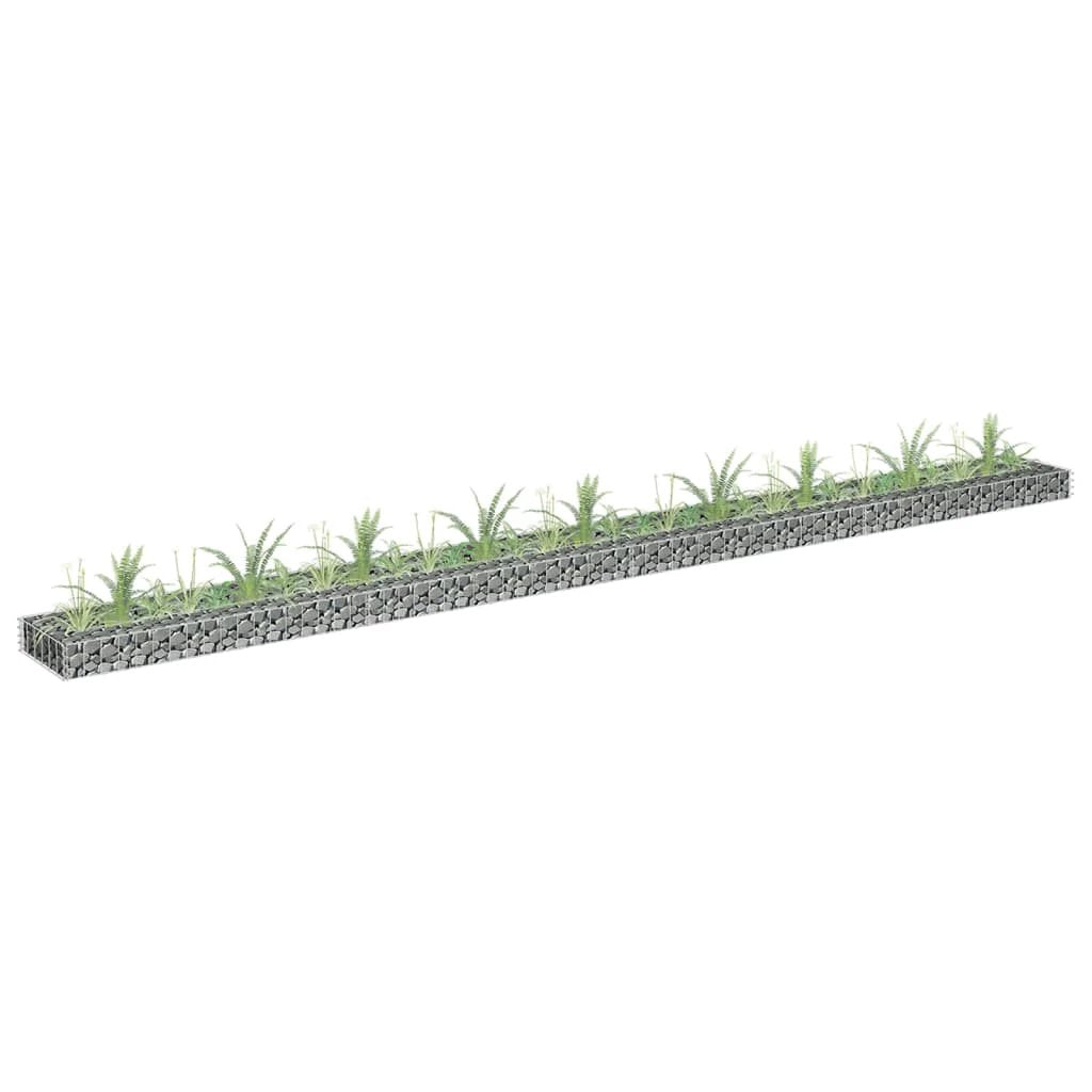 vidaXL vidaXL Gabion Raised Bed Galvanised Steel 90x30x10 cm - Raised Beds
