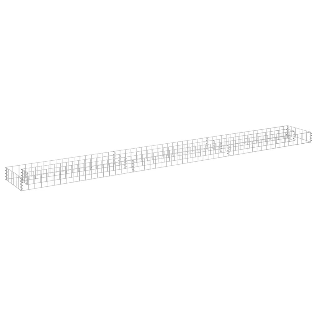 vidaXL Gabion Raised Bed Galvanised Steel 90x30x10 cm by vidaXL