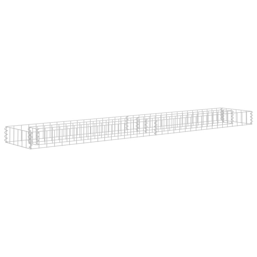 vidaXL Gabion Raised Bed Galvanised Steel 90x30x10 cm by vidaXL