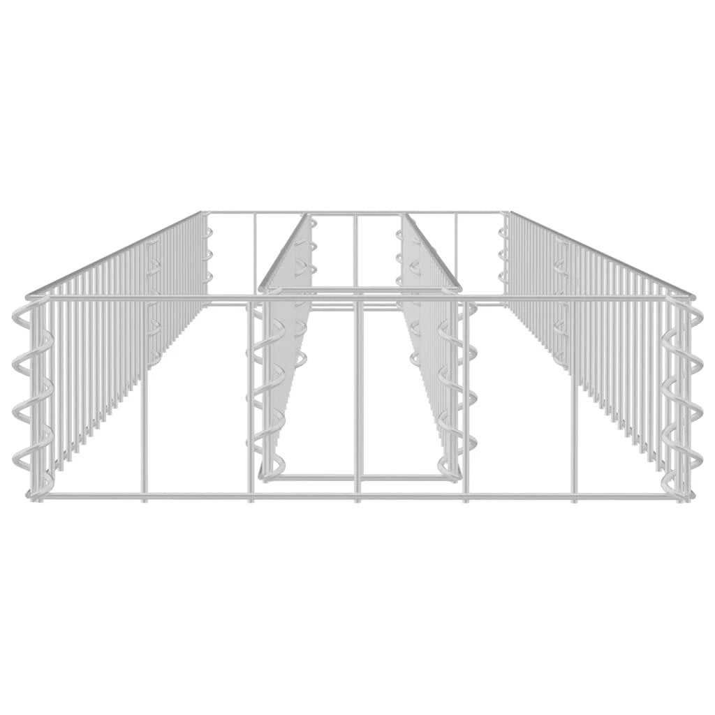 vidaXL Gabion Raised Bed Galvanised Steel 90x30x10 cm by vidaXL