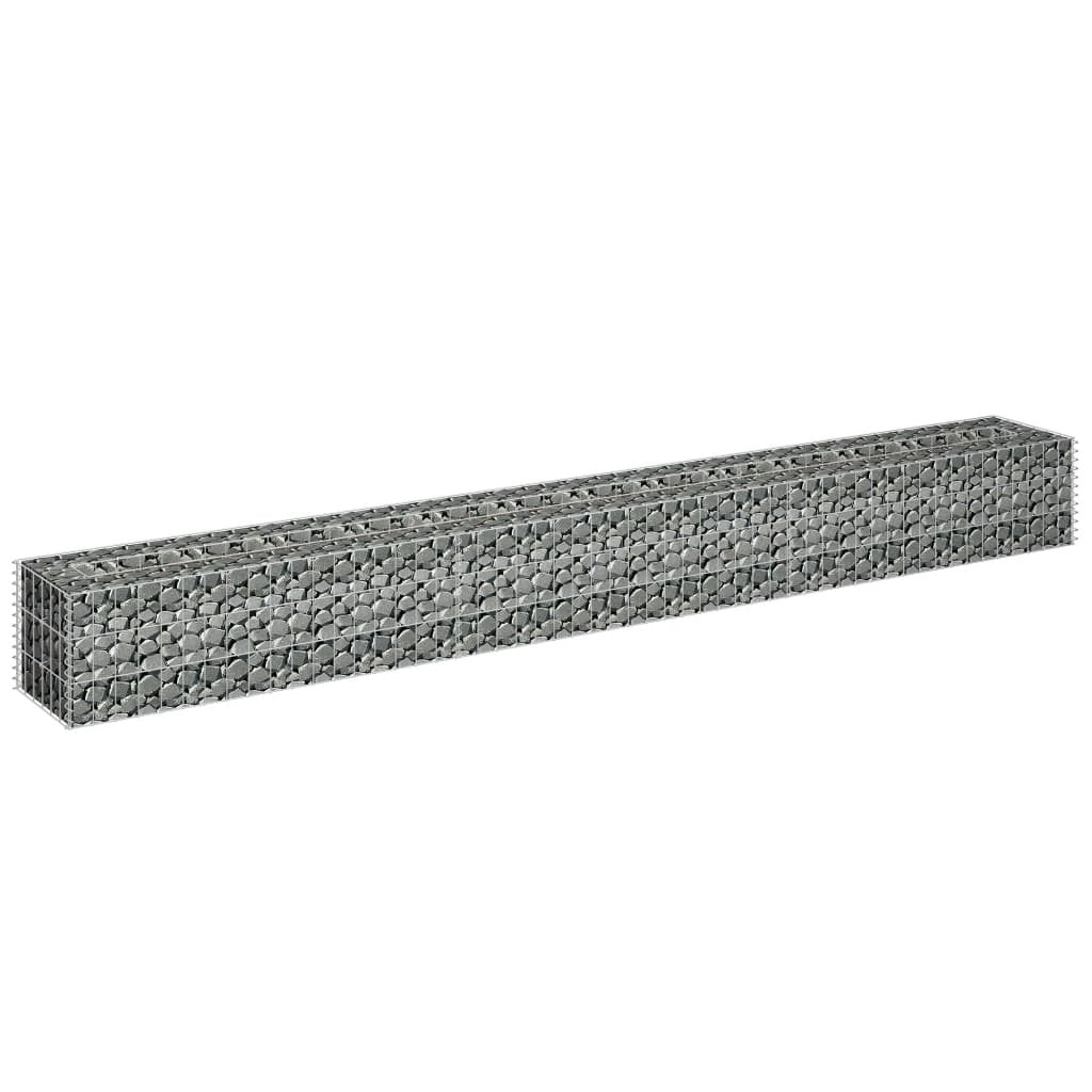 vidaXL vidaXL Gabion Raised Bed Galvanised Steel 90x30x10 cm - Raised Beds