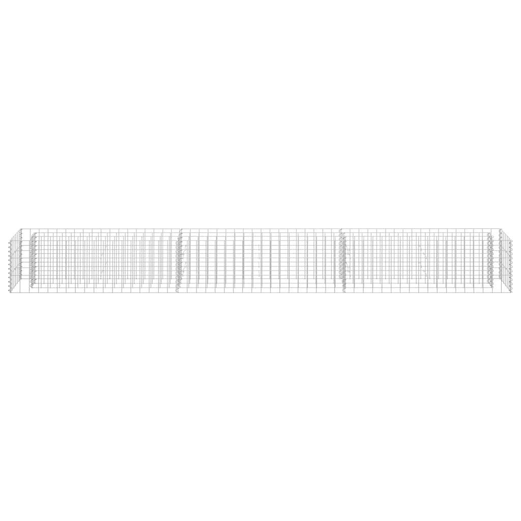 vidaXL vidaXL Gabion Raised Bed Galvanised Steel 90x30x10 cm - Raised Beds