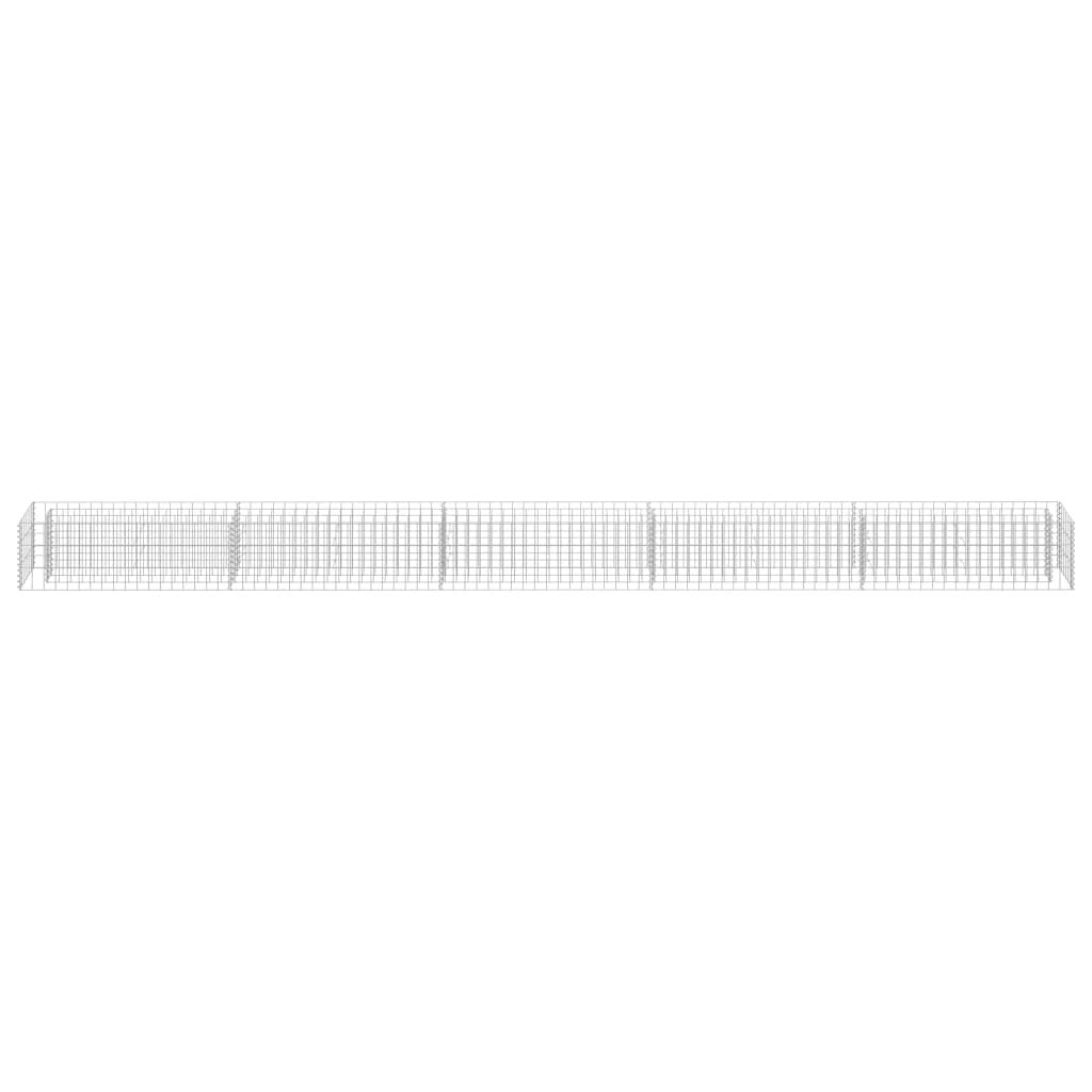 vidaXL Gabion Raised Bed Galvanised Steel 90x30x10 cm by vidaXL